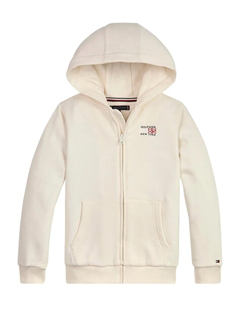 TOMMY HILFIGER TH KIDS Sweat à capuche entièrement zippé blanc ancien - Bébé Sweat