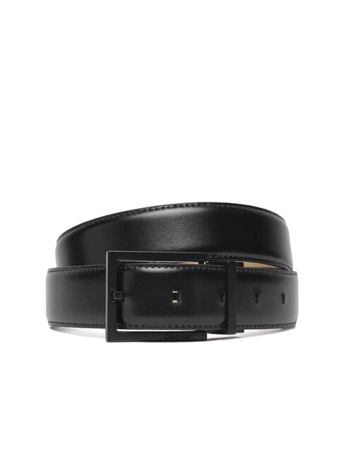 CALVIN KLEIN CLASSIC SQUARE Ceinture en cuir personnalisable sur noir - Ceintures