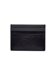 CALVIN KLEIN BOLD LOGO Porte-cartes de crédit en cuir - Portefeuilles Homme