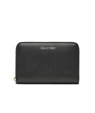 CALVIN KLEIN EMBOSSED LOGO Portefeuille moyen à fermeture éclair - Portefeuilles Femme