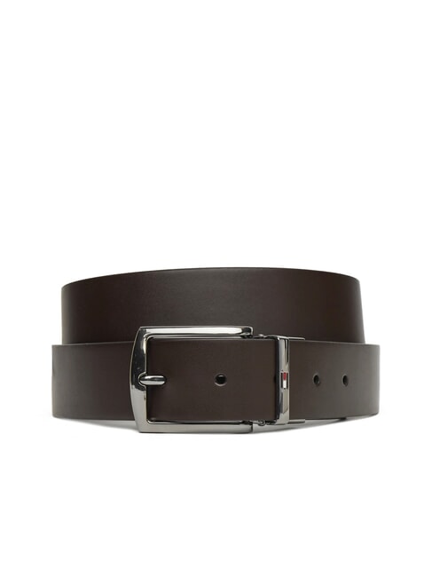 TOMMY HILFIGER DENTON Ceinture en cuir Tête de Maure / noire - Ceintures