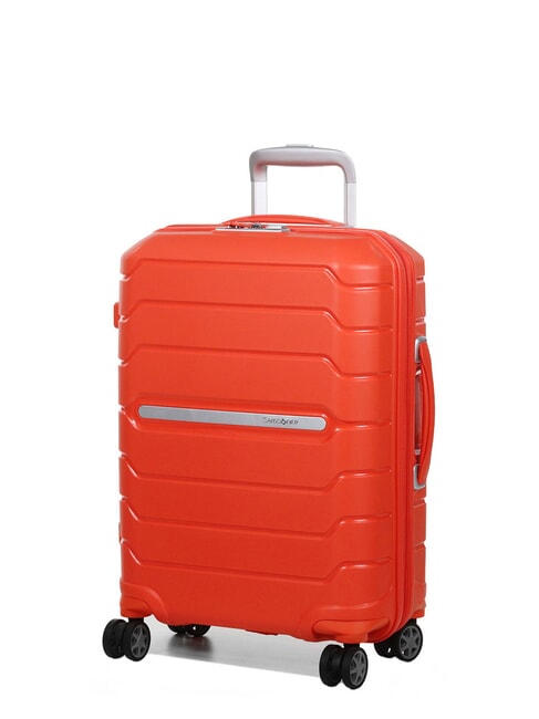 SAMSONITE Valise FLUX, valise cabine, extensible rouge mandarine - Valises cabine