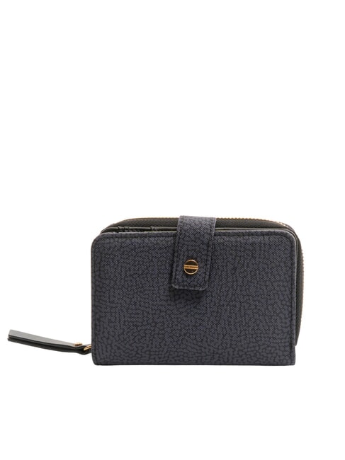 BORBONESE FLEXOS SOFT Portefeuille moyen avec poche à monnaie Noir - Portefeuilles Femme