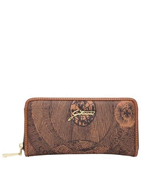 GATTINONI PLANETARIUM Grand portefeuille zippé bronzage monochrome - Portefeuilles Femme