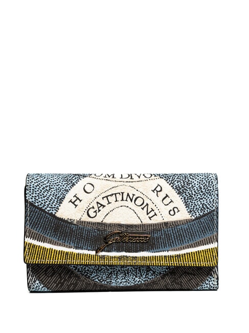 GATTINONI PLANETARIUM Portefeuille moyen à rabat lune/blanc - Portefeuilles Femme
