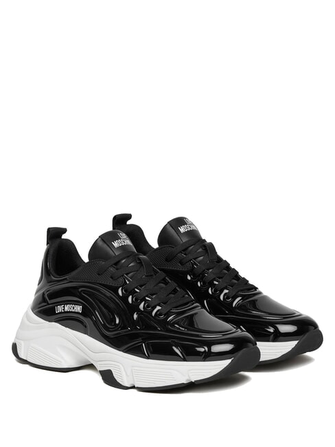 LOVE MOSCHINO STARDUST 60 Baskets Noir - Chaussures Femme