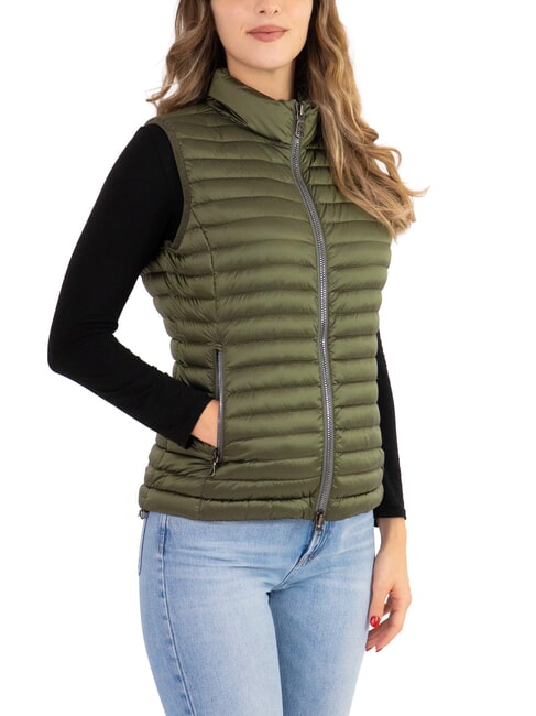 COLMAR DELUXE Gilet matelassé à col montant boue noire - Gilet femme
