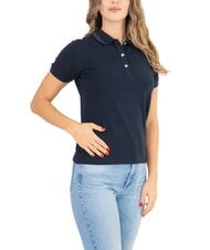 COLMAR MONDAY Polo femme avec d&eacute;tails paillet&eacute;s, coupe slim bleu marine - chemise polo - 1