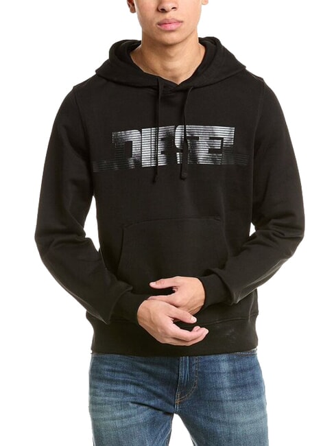 DIESEL S-GINN Sweat-shirt en coton noir - Pulls molletonnés