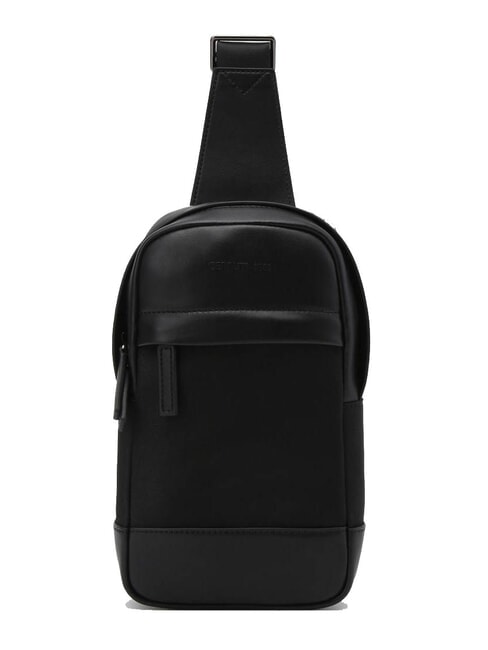 CERRUTI BRAD Sac en cuir et nylon noir - Sacs en Bandoulières pour Homme