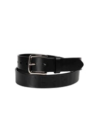 CERRUTI LOGO EMBOSSED Ceinture en cuir raccourcissable - Ceintures