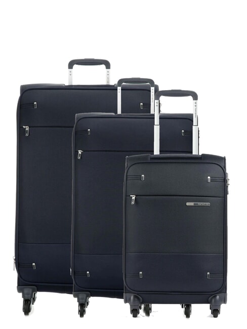 SAMSONITE BASE BOOST Ensemble cabine + moyen + grand blu navy - Valises Semi-rigides