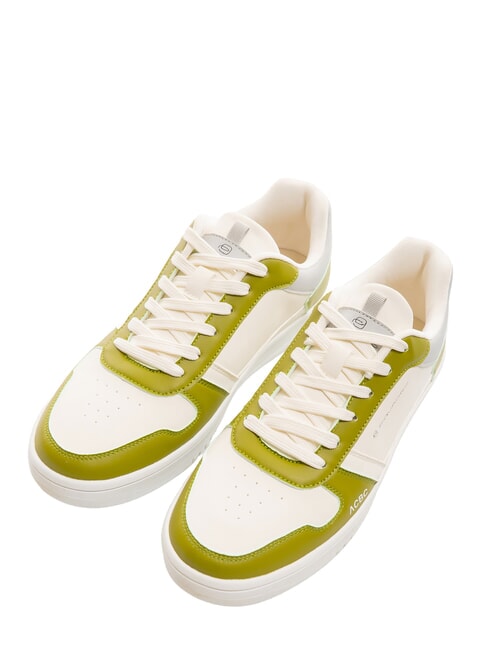 PIQUADRO TE Baskets à blocs de couleurs blanc/vert - Chaussures unisexe