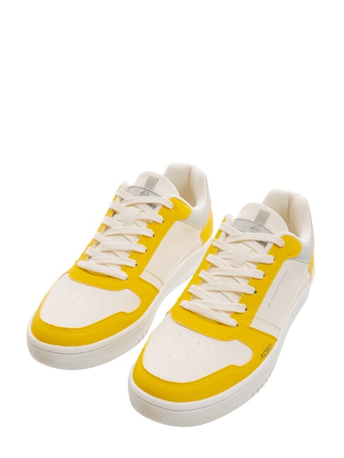 PIQUADRO TE Baskets à blocs de couleurs blanc/jaune - Chaussures unisexe
