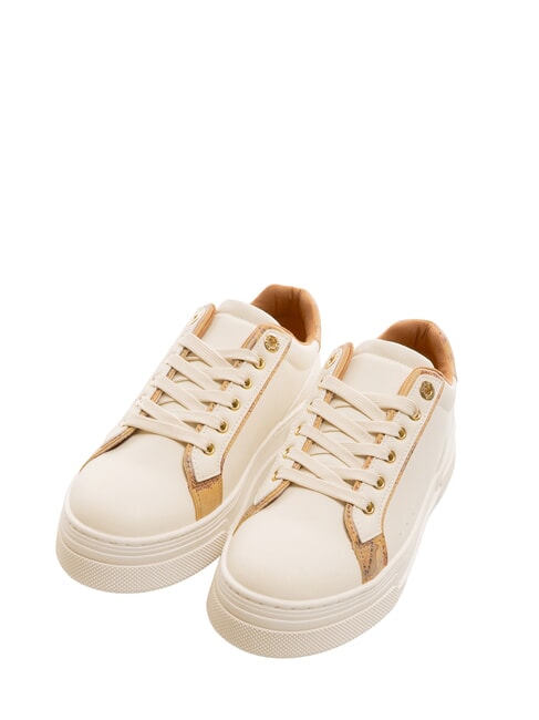 ALVIERO MARTINI PRIMA CLASSE GEO Baskets Blanc / Beige Géo - Chaussures Femme