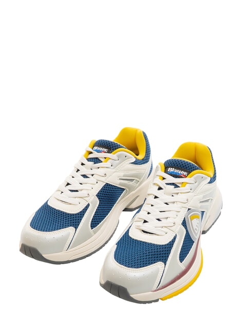 BLAUER EAGLE Baskets blanc/bleu marine - Chaussures Homme