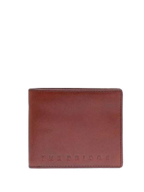 THE BRIDGE GIACOMO Portefeuille en cuir Marron / Ruthénium - Portefeuilles Homme