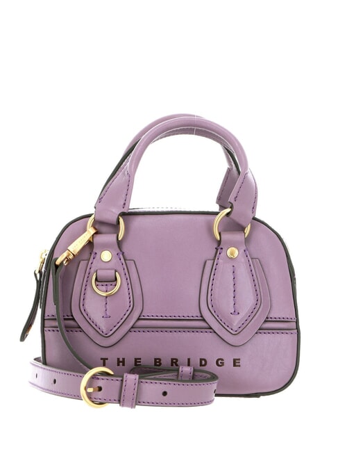 THE BRIDGE DAPHNE Petite malle en cuir mauve avec de l'or - Sacs pour Femme