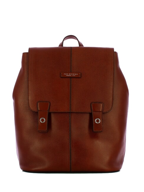 THE BRIDGE BIAGIO  Sac à dos PC 13", en cuir brun 14/ruthénium palladium - Sacs à dos pour ordinateur portable