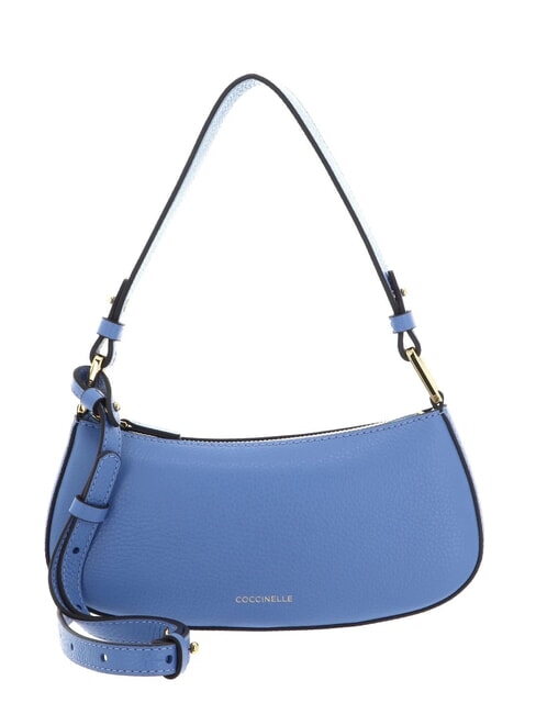 COCCINELLE MERVEILLE Sac à bandoulière en cuir texturé bleu - Sacs pour Femme