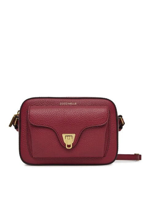 COCCINELLE BEAT SOFT Mini sac en cuir texturé sangria - Sacs pour Femme