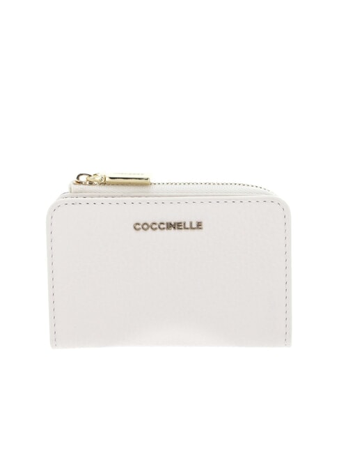 COCCINELLE METALLIC SOFT Porte-cartes en cuir blanc - Portefeuilles Femme