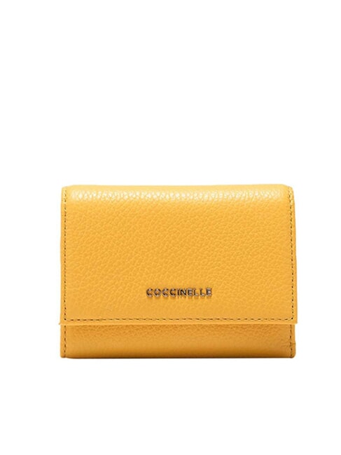 COCCINELLE METALLIC SOFT  Petit portefeuille en cuir ensoleillé - Portefeuilles Femme