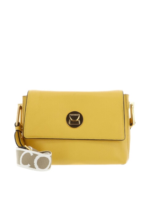 COCCINELLE LIYA SIGNATURE Sac bandoulière en cuir martelé ensoleillé - Sacs pour Femme