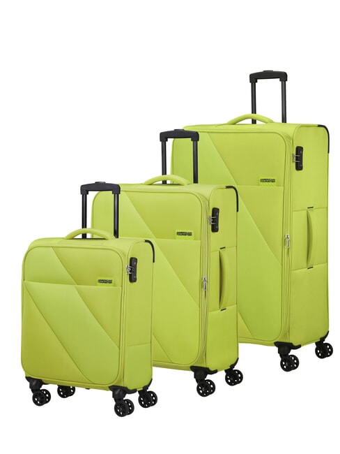 AMERICAN TOURISTER SUN BREAK Lot de 3 trolleys : cabine+moyen, grand exp chaux - Ensemble Valises