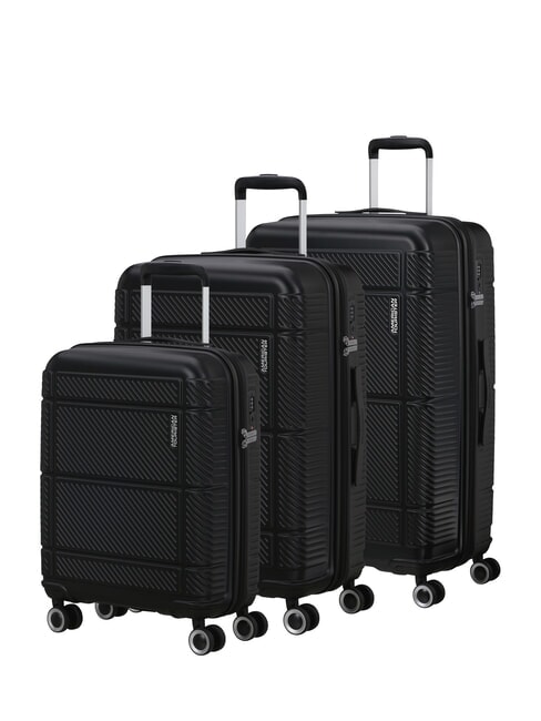 AMERICAN TOURISTER SPEEDPLAY Lot de 3 chariots : cabine, moyen, grand NOIR - Ensemble Valises