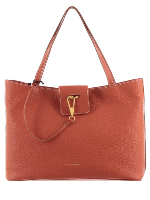 GIANNI CHIARINI MARISOL Sac shopping en cuir corail - Sacs pour Femme