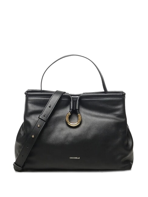 COCCINELLE LISBET Sac à main en cuir avec bandoulière Noir - Sacs pour Femme