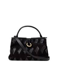 COCCINELLE LISBET GEOMETRIC PATCH Sac &agrave; main en cuir avec bandouli&egrave;re Noir - Sacs pour Femme - 1