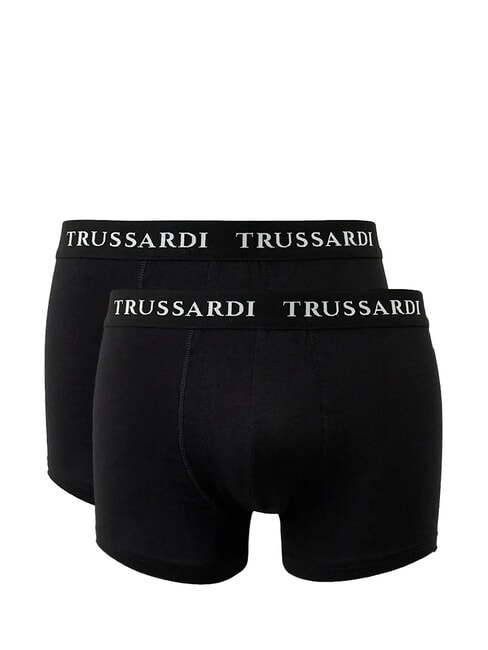 TRUSSARDI BRANDED ELASTIC Deux paires de boxers noir - Slip homme