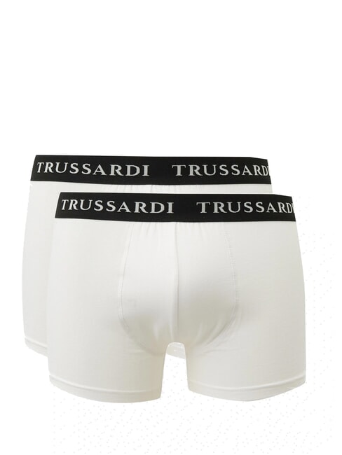 TRUSSARDI BRANDED ELASTIC Deux paires de boxers blanc - Slip homme