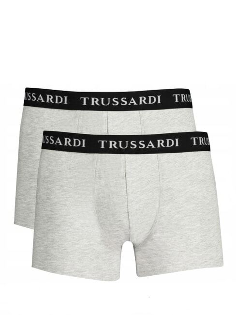 TRUSSARDI BRANDED ELASTIC Deux paires de boxers mélange de gris - Slip homme