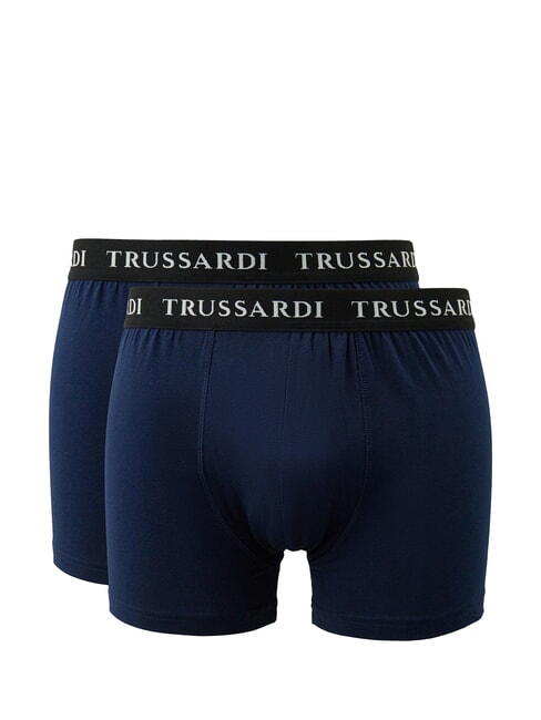 TRUSSARDI BRANDED ELASTIC Deux paires de boxers marine - Slip homme