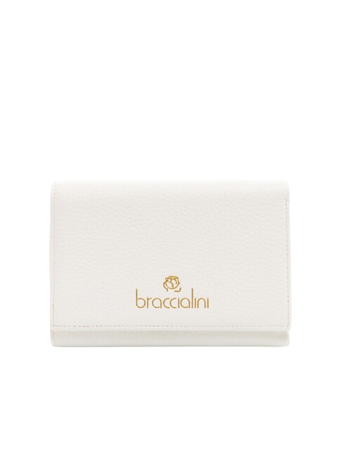 BRACCIALINI BASIC Portefeuille en cuir moyen blanc - Portefeuilles Femme