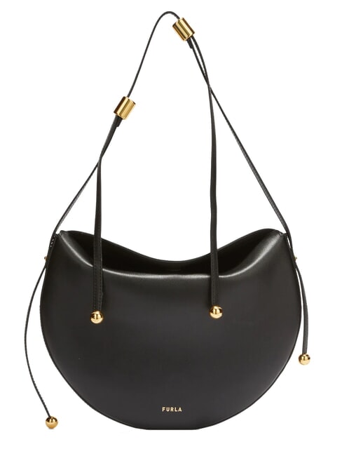 FURLA MOONSTONE  Sac bandoulière en cuir Noir - Sacs pour Femme