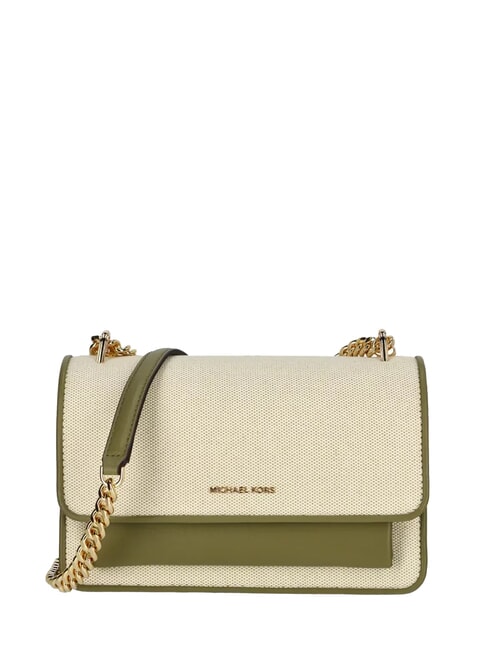 MICHAEL KORS CLAIRE Sac bandoulière / sac porté travers safari vert - Sacs pour Femme