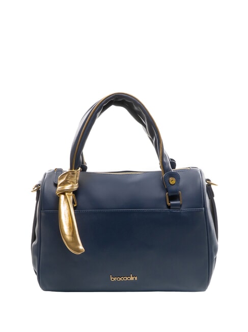 BRACCIALINI GRETA Sac cartable en cuir avec bandoulière bleu - Sacs pour Femme