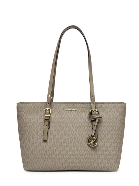 MICHAEL KORS QUINN Sac de courses imprimé avec logo intégral bouleau - Sacs pour Femme