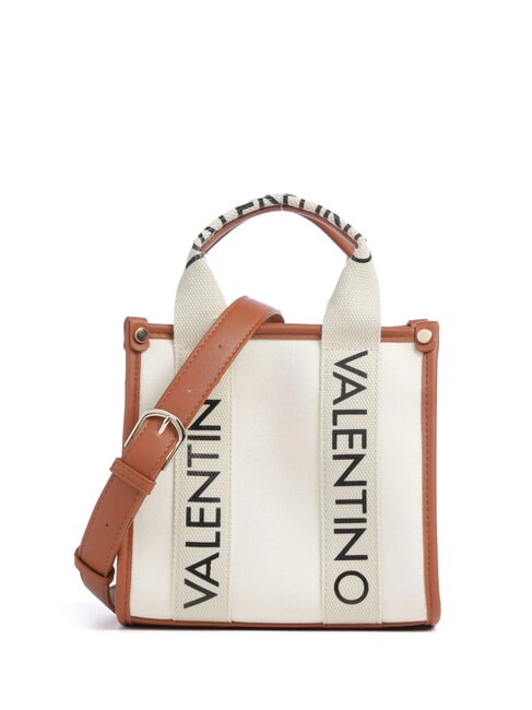 MARIO VALENTINO CANDLE Petit sac à main en toile naturel/cuir - Sacs pour Femme