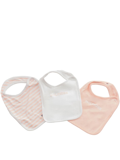 TOMMY HILFIGER TH Lot de 3 bavoirs cristal rose - Barboteuses et tenues pour bébé
