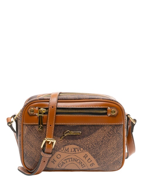 GATTINONI PLANETARIUM Sac à bandoulière avec poche monocromat.dk sourcils/bronzage - Sacs pour Femme