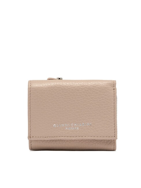 GIANNI CHIARINI WALLETS GRAIN Petit portefeuille en cuir grainé sel rose - Portefeuilles Femme