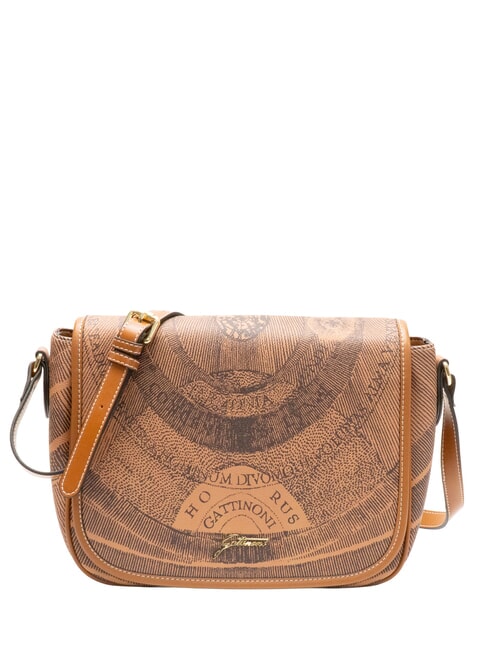 GATTINONI PLANETARIUM Sac bandoulière à rabat bronzage monochrome - Sacs pour Femme