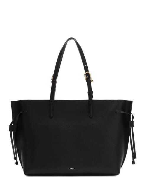 FURLA AVA Grand sac de courses en cuir noir+int noir - Sacs pour Femme