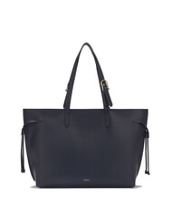 FURLA AVA Grand sac de courses en cuir bleu encre + bleu encre intérieur. - Sacs pour Femme - 1