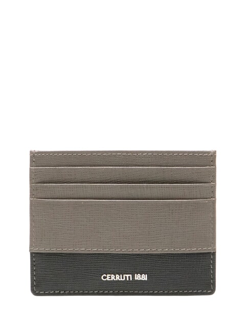 CERRUTI NADIR porte-cartes en cuir plat gris - Portefeuilles Homme